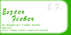 eszter fieber business card